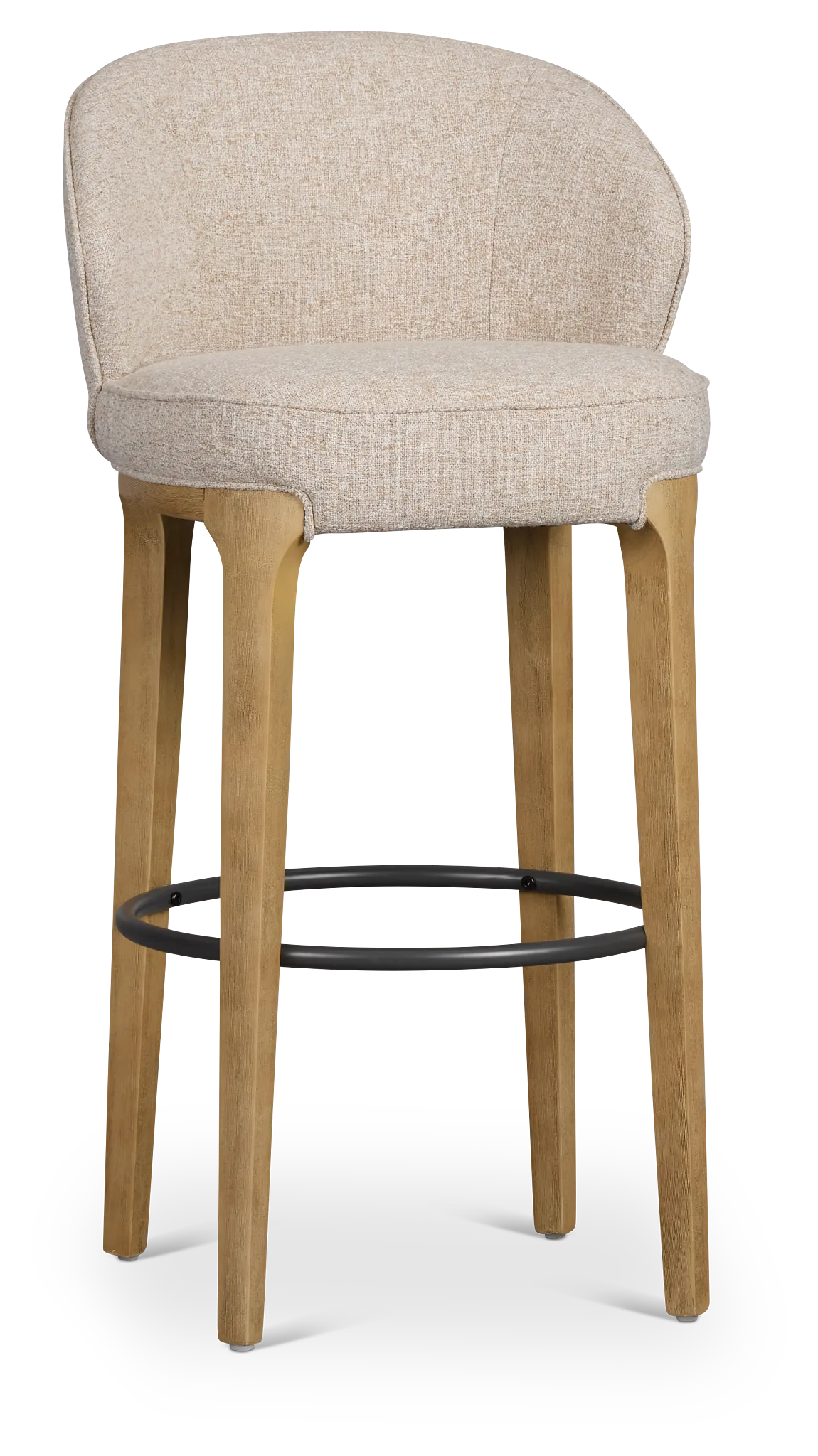 Libby Light Beige Fabric 30" Upholstered Barstool