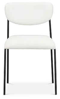 Lynden White Metal Upholstered Side Chair