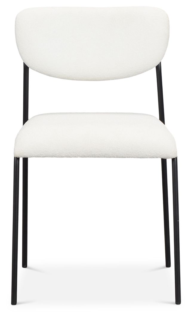 Lynden White Metal Upholstered Side Chair