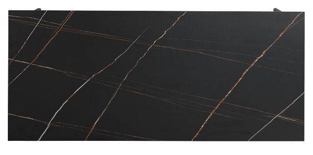 Sierra Black Stone Rectangular Table
