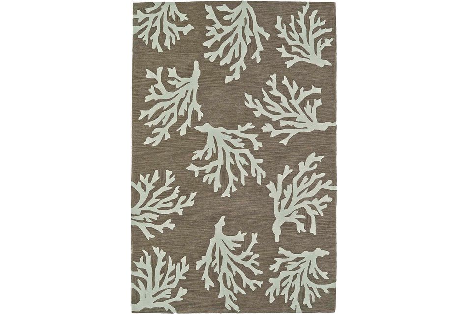 Seaside Khaki 8x10 Area Rug Home Accents Rugs City Furniture Momeni veranda aqua coral reef indoor/outdoor rug (5' x 8'). city furniture