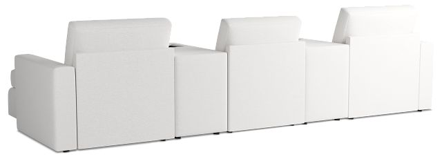 Citymod White Fabric 6-piece Home Theater With Media Consoles