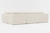 Destin Suave Beige Fabric 6-piece Pit Sectional
