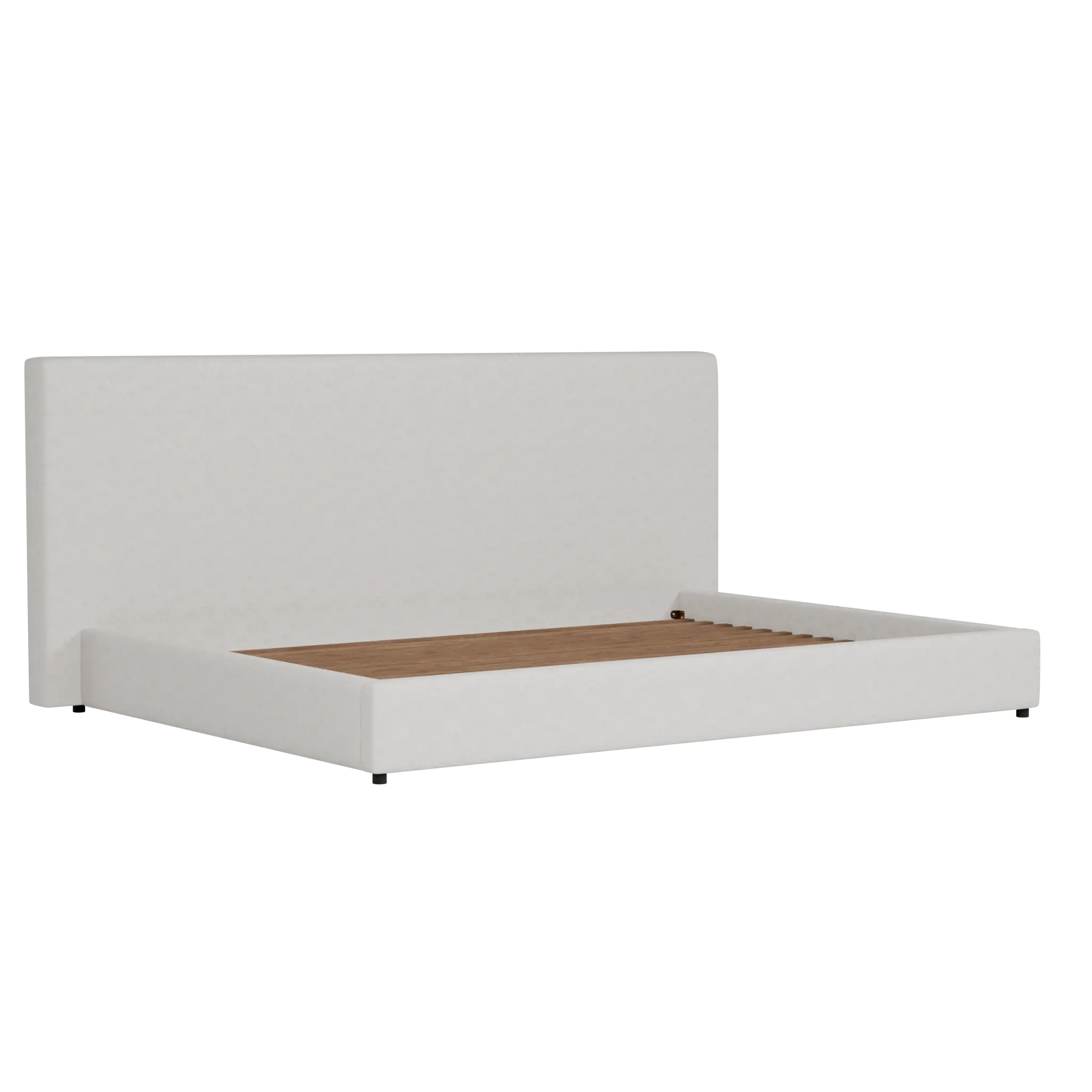 Grayton Linen Light Beige 54" Upholstered Platform Bed Grayton Linen Light Beige 54" Upholstered Platform Bed