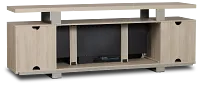 Caspian Light Tone 80" Tv Stand With Fireplace Insert