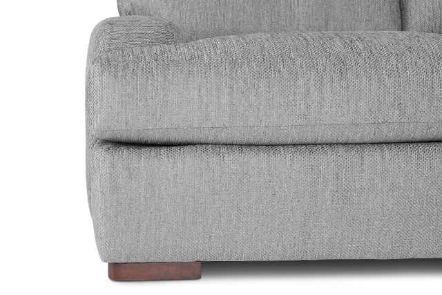 Alpha Light Gray Fabric Medium Right Chaise Sectional