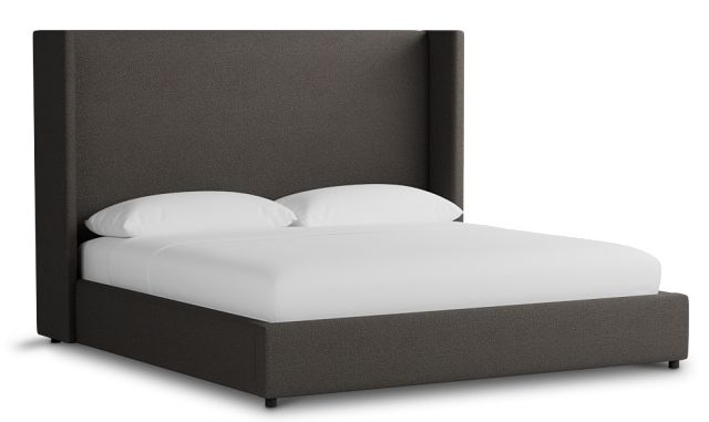 Captiva Elite Dark Gray 60" Upholstered Shelter Bed