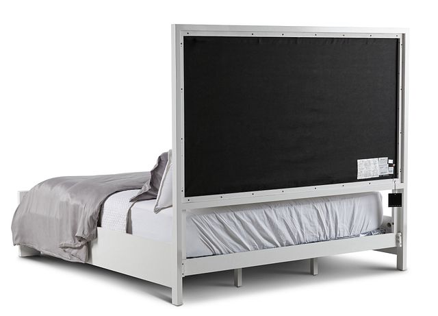 Ocean Drive White Uph Panel Bed (4)