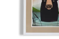 Bear Multicolored Framed Wall Art