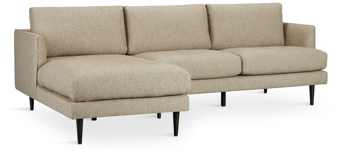 Easton Brown Fabric Left Chaise Sectional Easton Brown Fabric Left Chaise Sectional