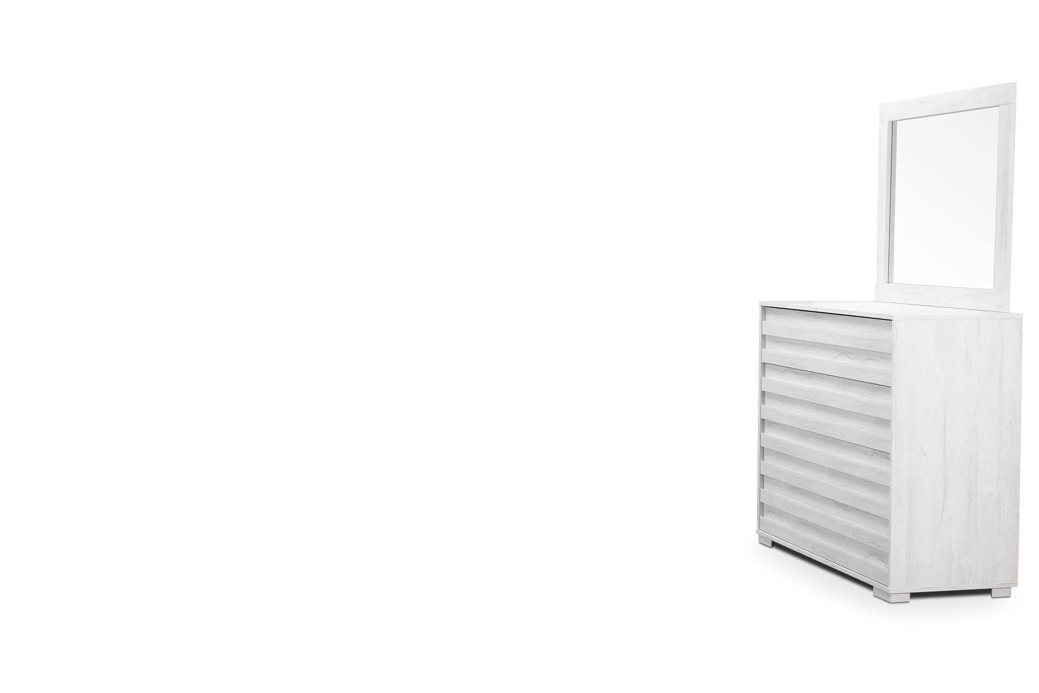 Everett White Dresser & Mirror