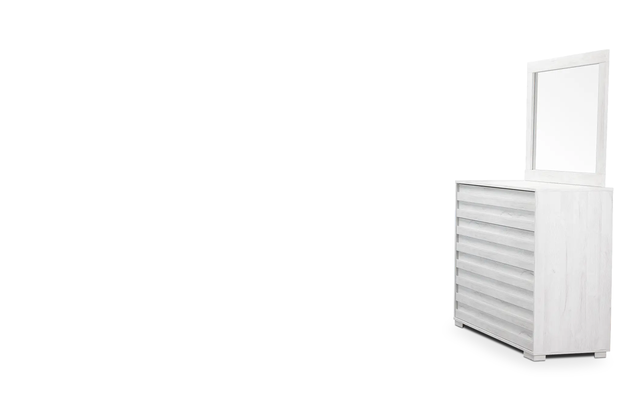 Everett White Dresser & Mirror Everett White Dresser & Mirror