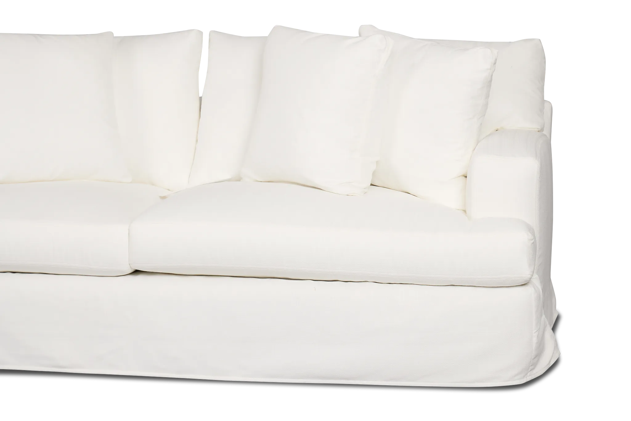 Marren White Fabric Sofa
