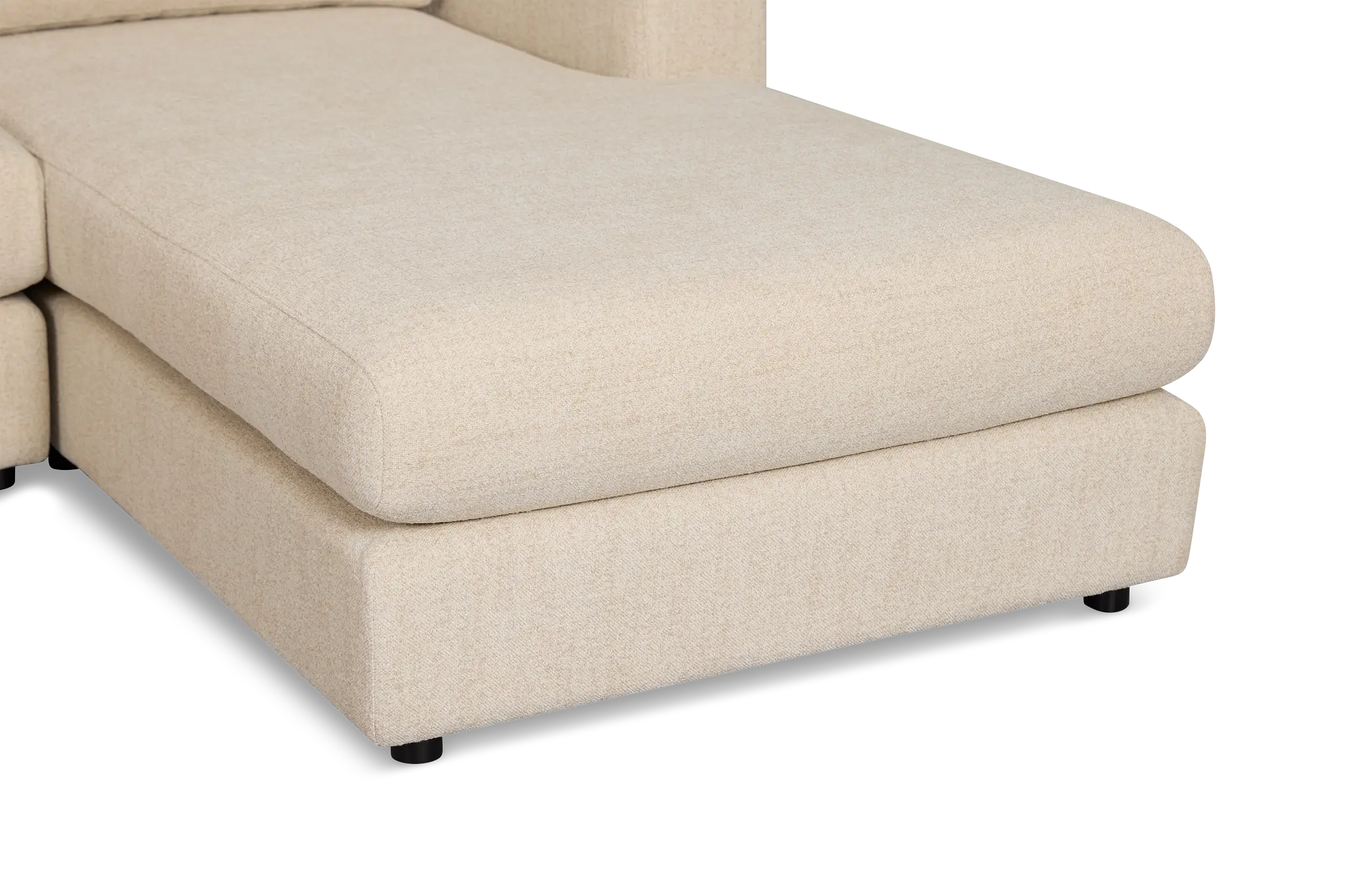 Alma Light Beige Fabric Medium Right Chaise Wedge Sectional Alma Light Beige Fabric Medium Right Chaise Wedge Sectional