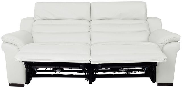 Sentinel White Lthr/vinyl Power Reclining Sofa (1)