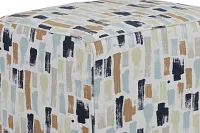 Artist Dark Blue Fabric Accent Pouf