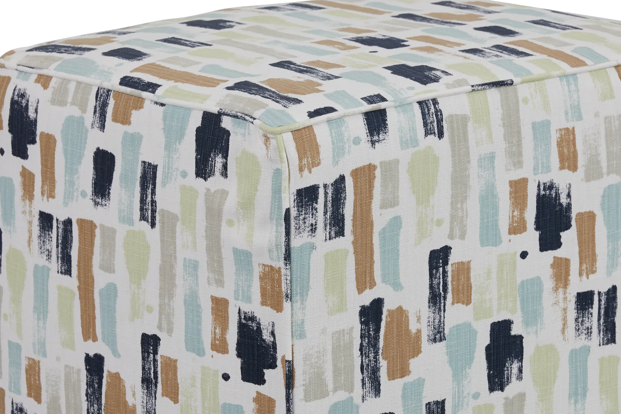 Artist Dark Blue Fabric Accent Pouf Artist Dark Blue Fabric Accent Pouf