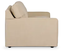 Hudson Beige Fabric Loveseat