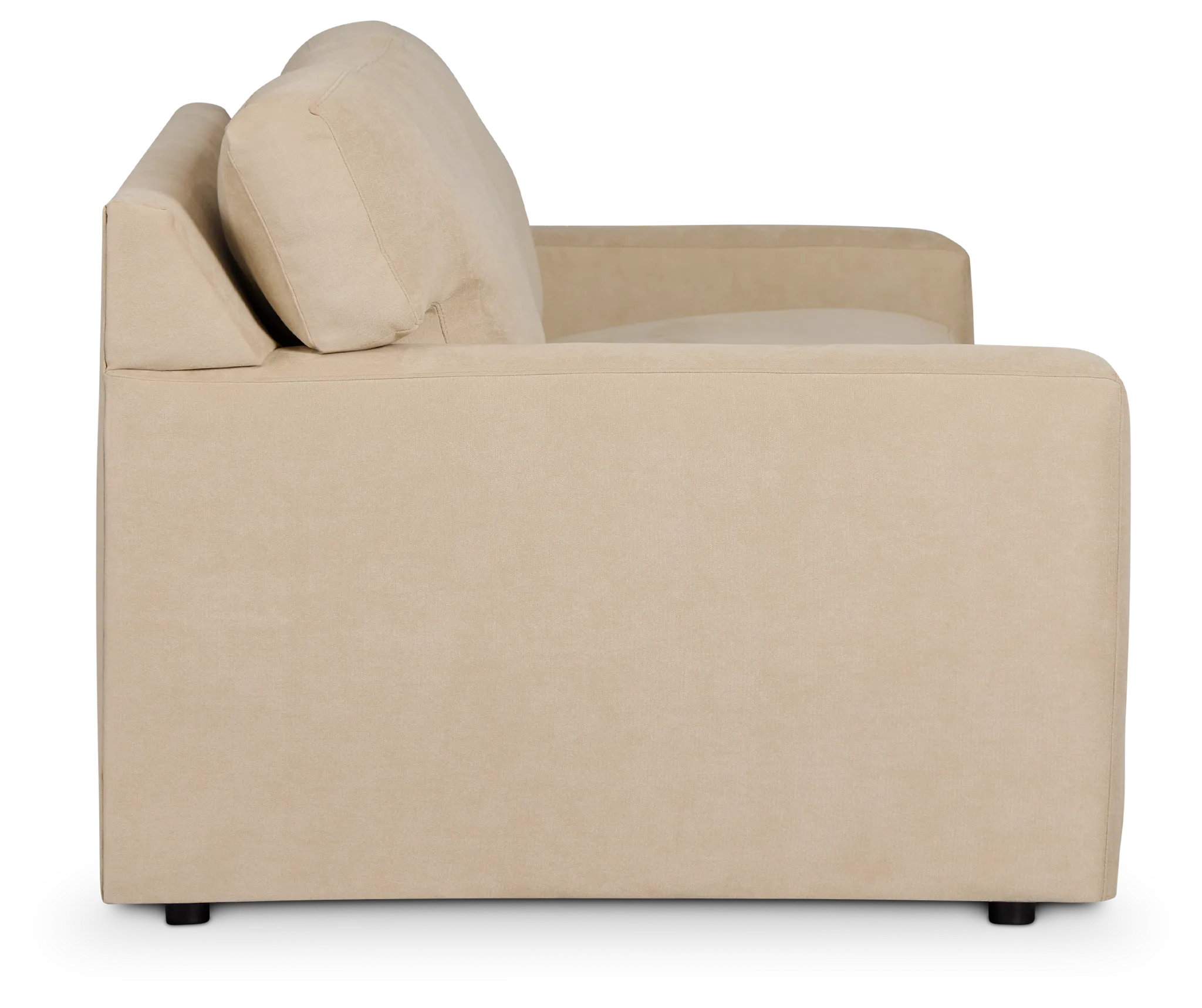 Hudson Beige Fabric Loveseat
