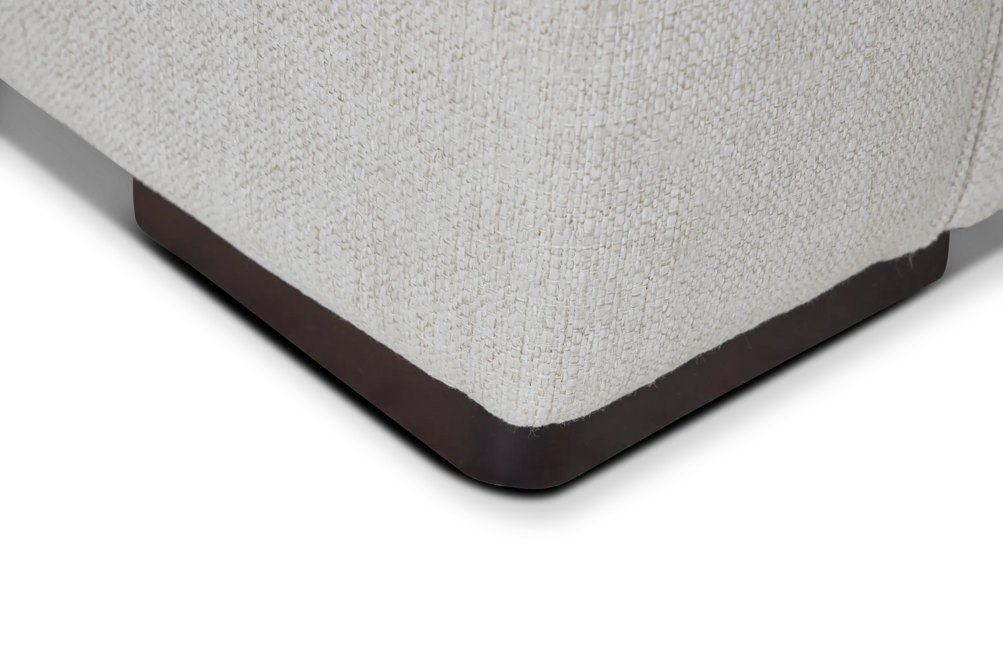 Austin White Fabric Small Right Cuddler Sectional