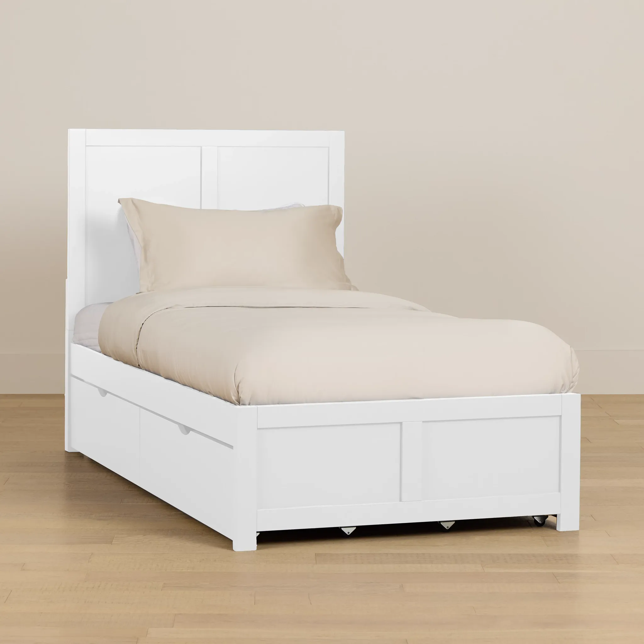 Charleston White Panel Bed With 4 Storage Drawers