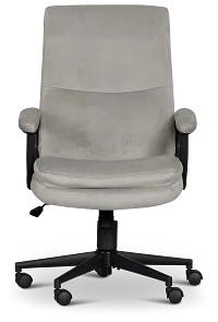 Krista Gray Fabric Upholstered Desk Chair