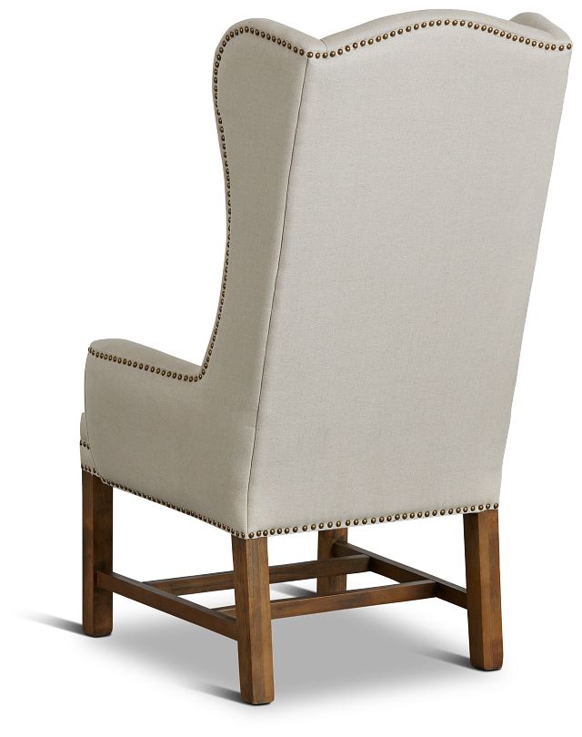 Haddie Beige Upholstered Arm Chair