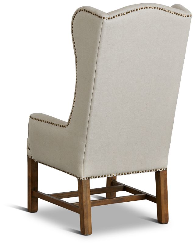 Haddie Beige Upholstered Arm Chair