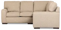 Sinclair Brown Fabric Small Two-arm Sectional