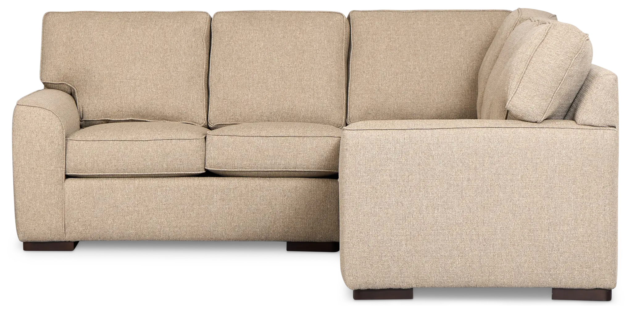 Sinclair Brown Fabric Small Two-arm Sectional Sinclair Brown Fabric Small Two-arm Sectional