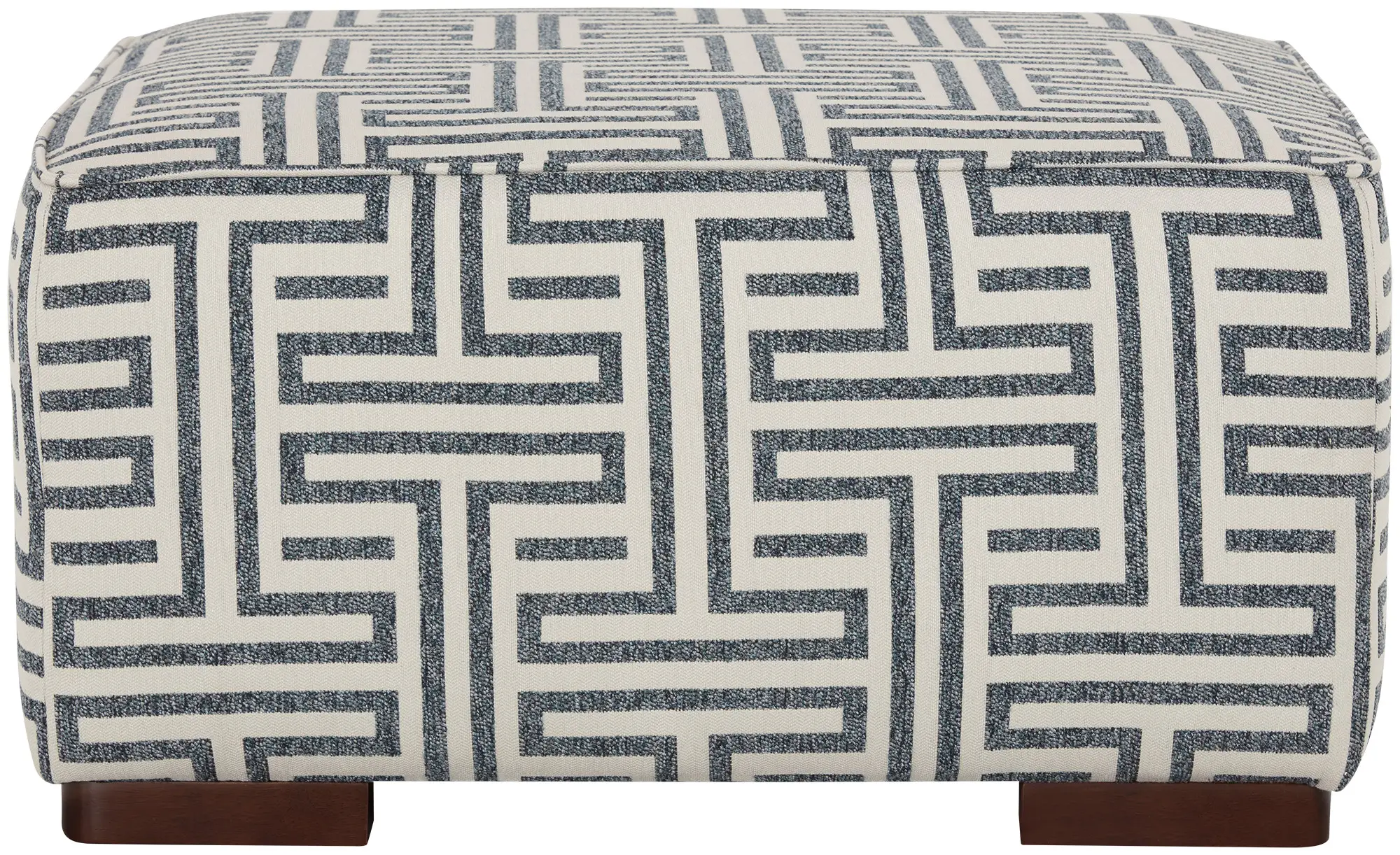Doric Blue Fabric Accent Ottoman Doric Blue Fabric Accent Ottoman
