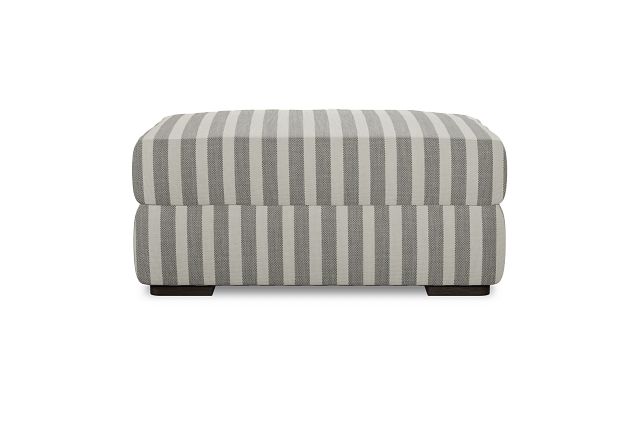 Edgewater Sea Lane Dark Gray Ottoman