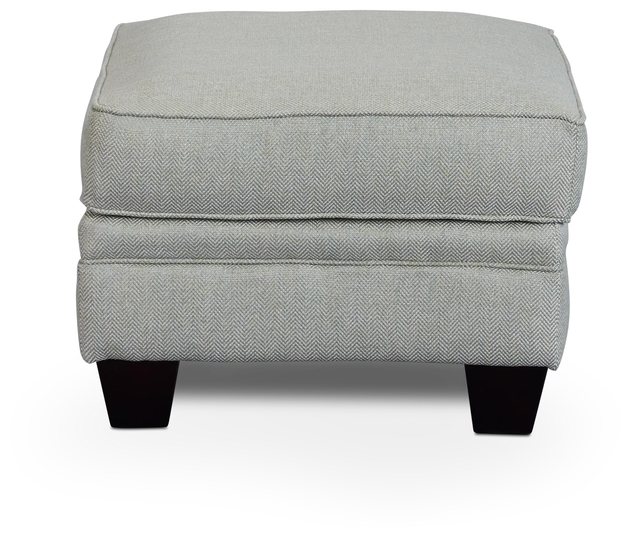 Avery Light Green Fabric Ottoman