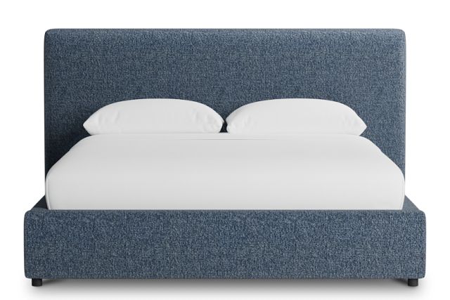 Grayton Maguire Blue 44" Upholstered Platform Bed