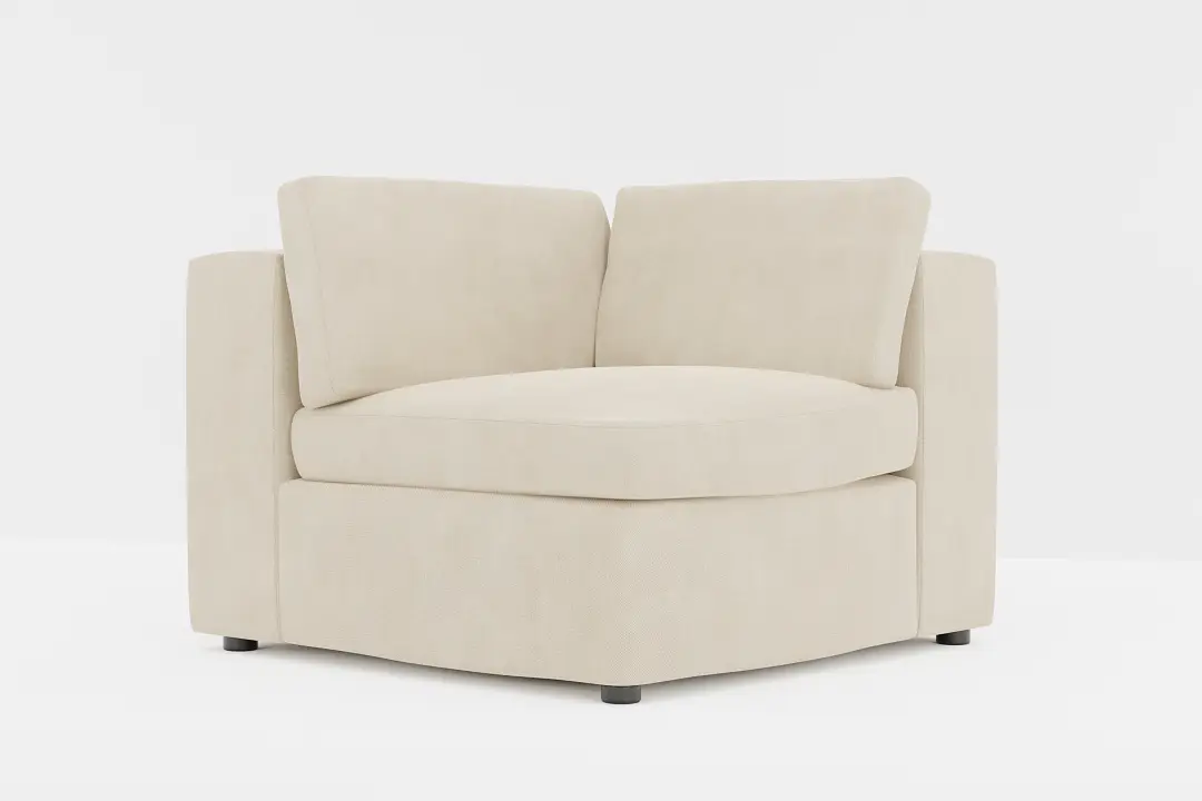 Destin Peyton Beige Fabric Corner Chair Destin Peyton Beige Fabric Corner Chair