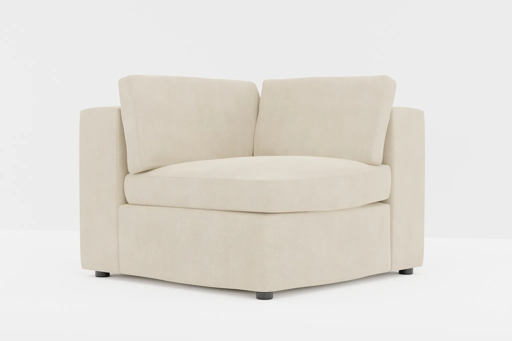 Destin Peyton Beige Fabric Corner Chair