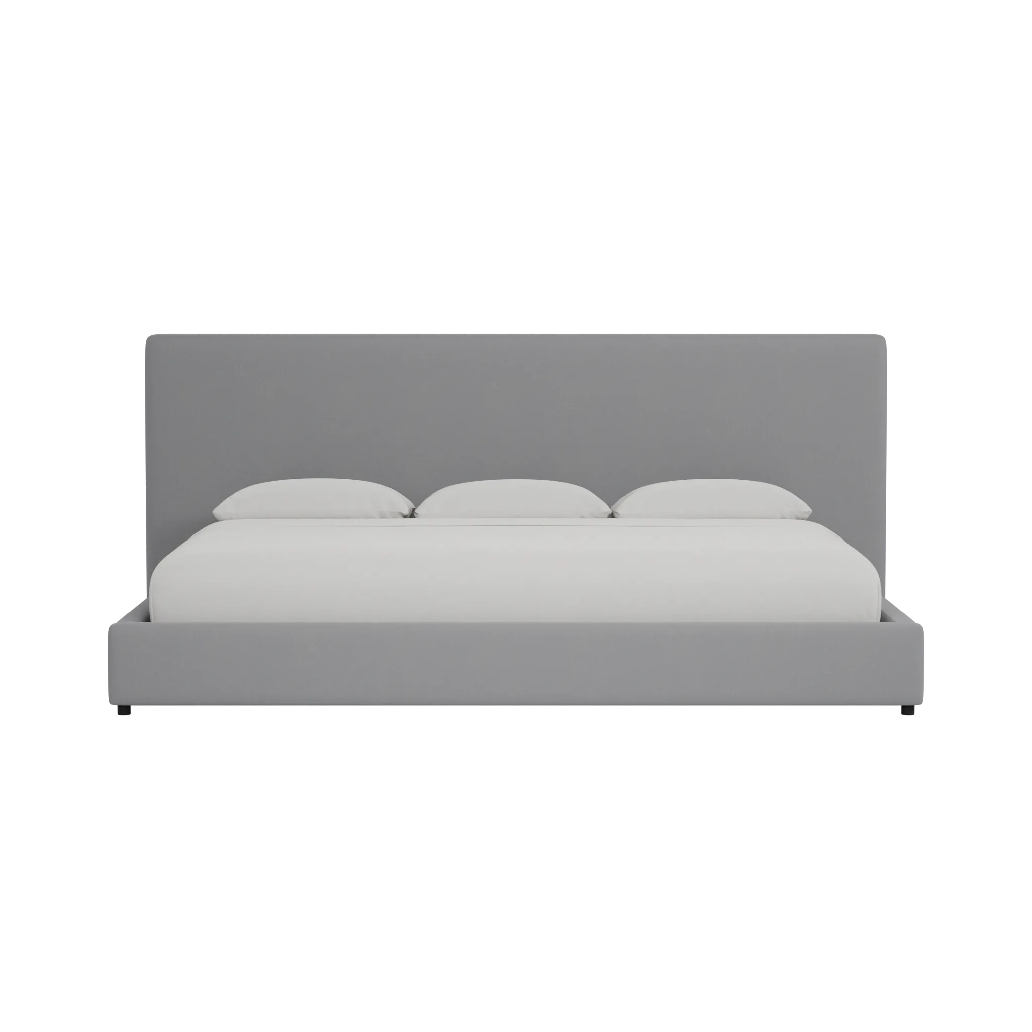 Grayton Delray Light Gray 54" Upholstered Platform Bed
