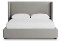 Captiva Peyton Gray 48" Upholstered Shelter Bed