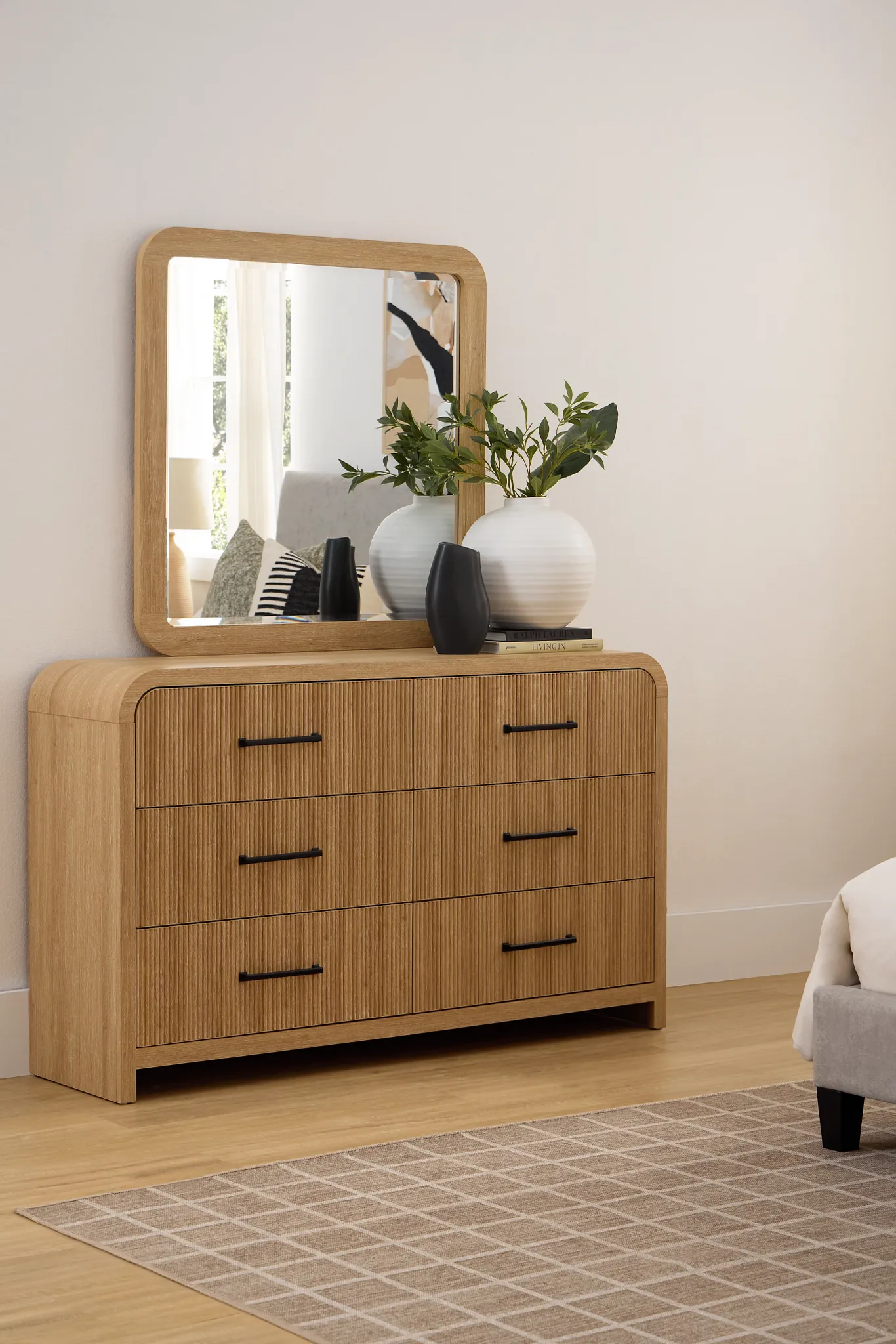 Lyndie Light Tone Dresser & Mirror
