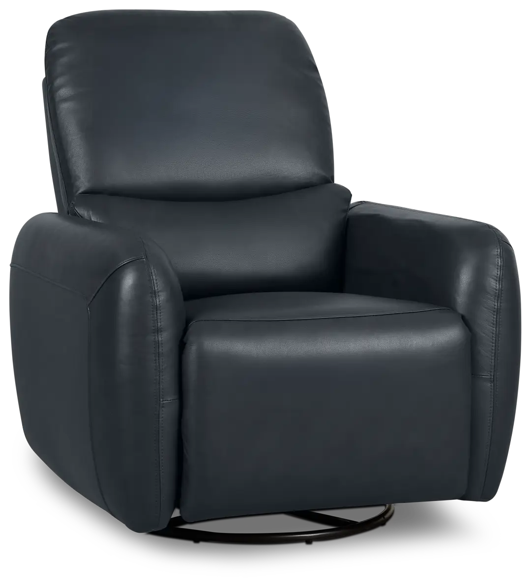 Eve Dark Blue Lthr/vinyl Power Swivel Glider Recliner Eve Dark Blue Lthr/vinyl Power Swivel Glider Recliner