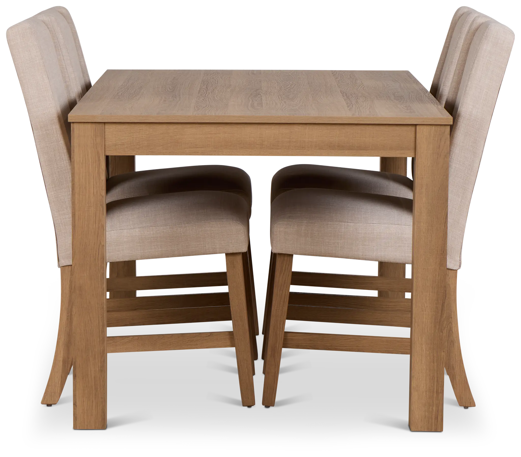 Delray Light Tone Rect Table & 4 Upholstered Chairs Delray Light Tone Rect Table & 4 Upholstered Chairs
