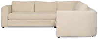 Alma Light Beige Fabric Small 2-arm Wedge Sectional