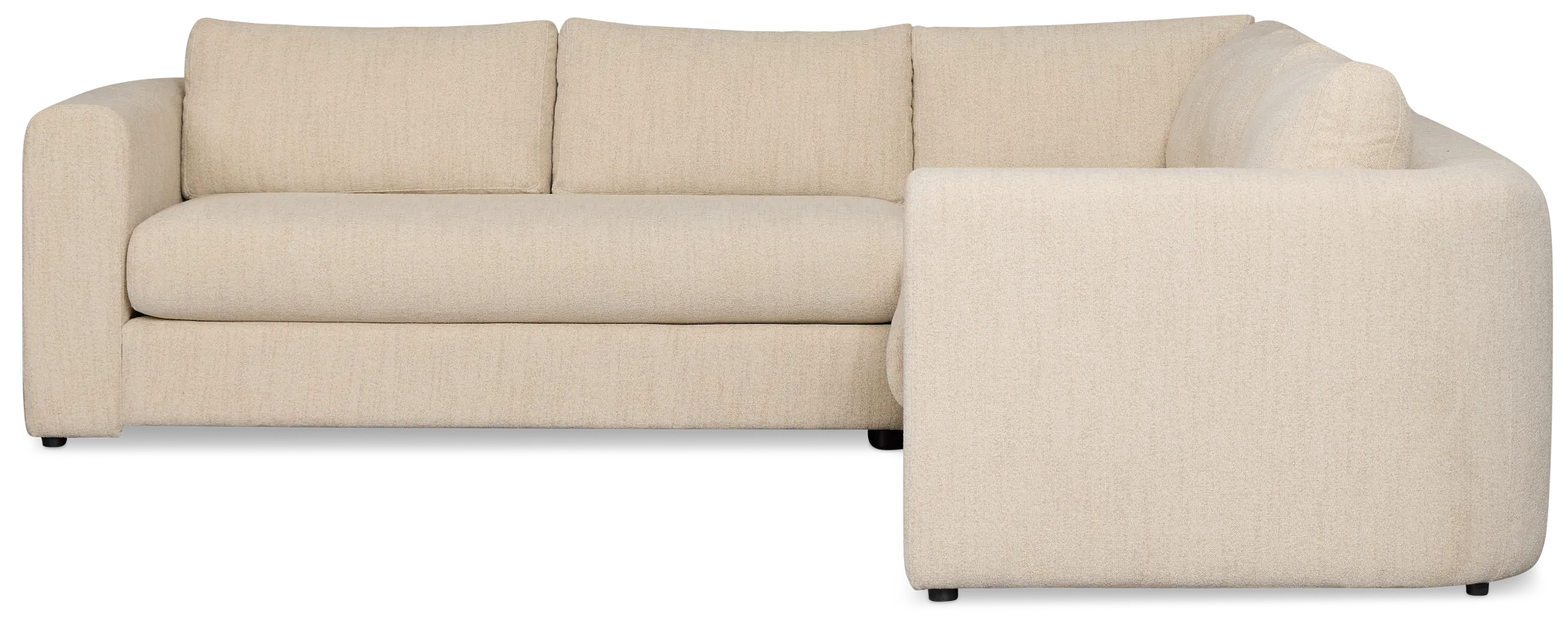 Alma Light Beige Fabric Small 2-arm Wedge Sectional
