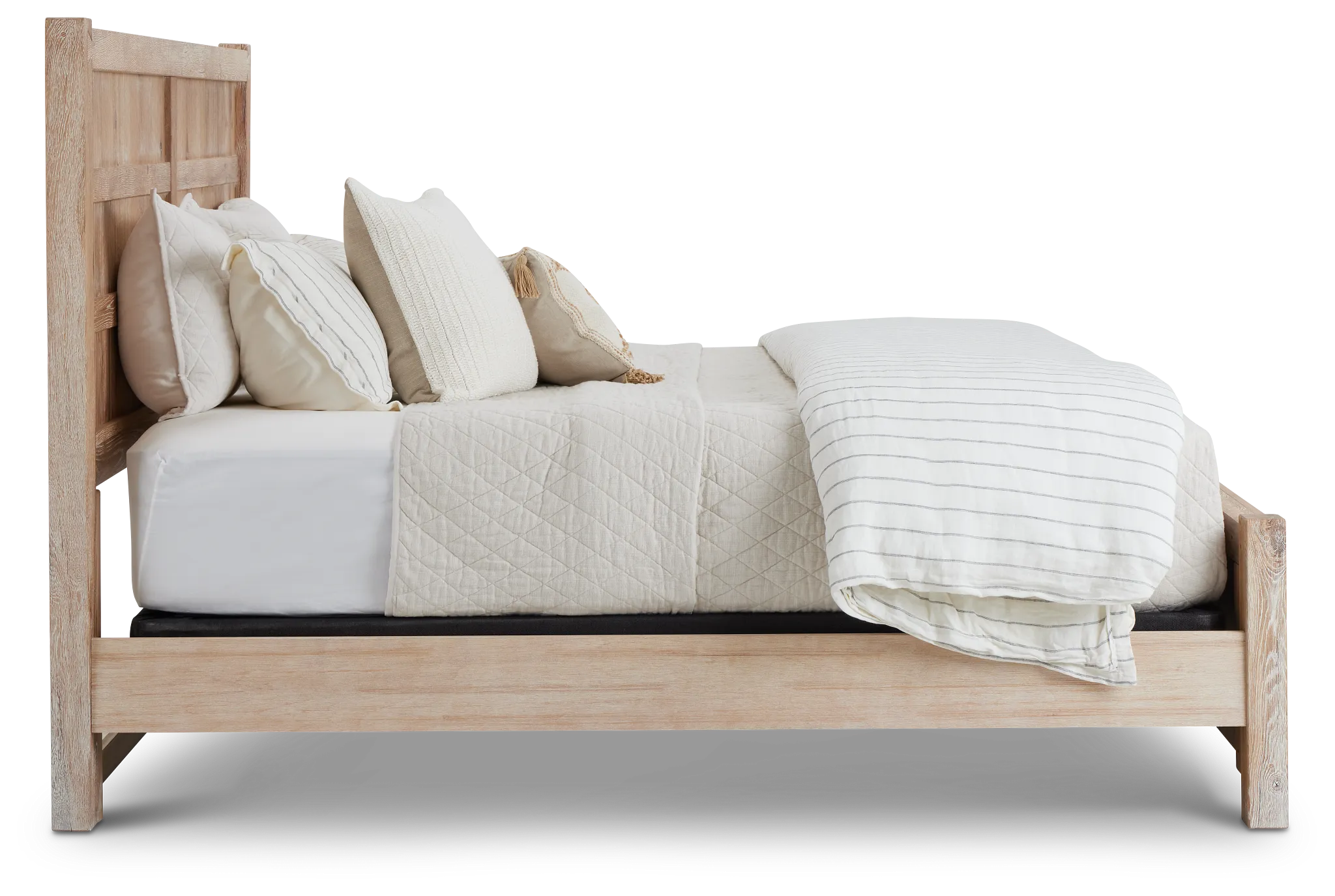 Salt Lake Light Tone Panel Bed