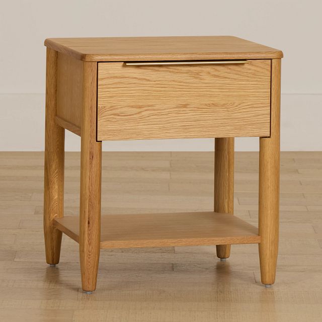 Stockton Light Tone Small Drawer Nightstand