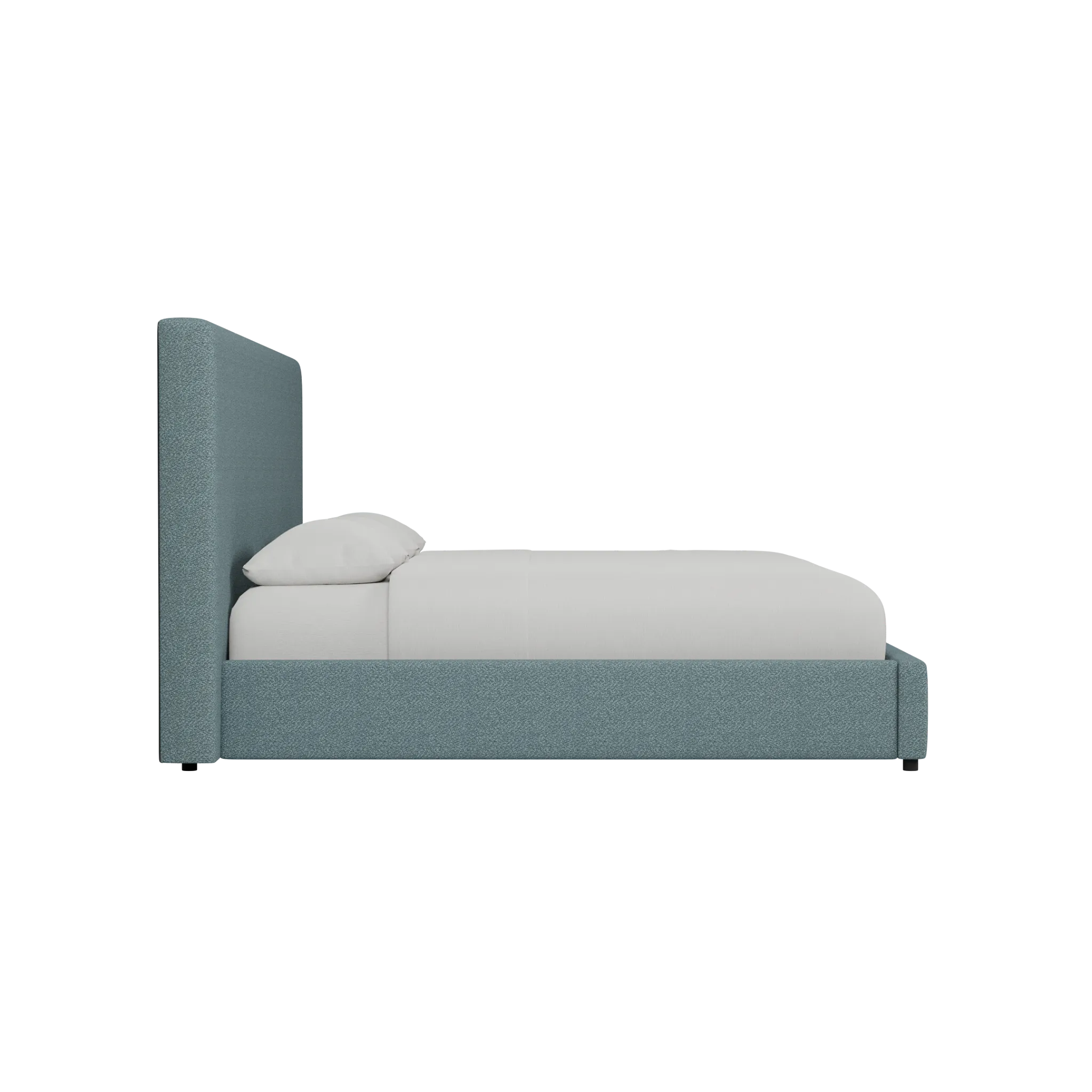 Grayton Sutton Blue 54" Upholstered Platform Bed
