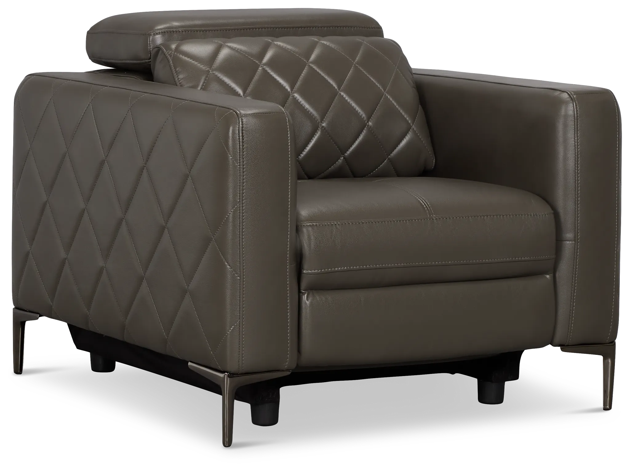 Ava Dark Gray Micro Power Recliner