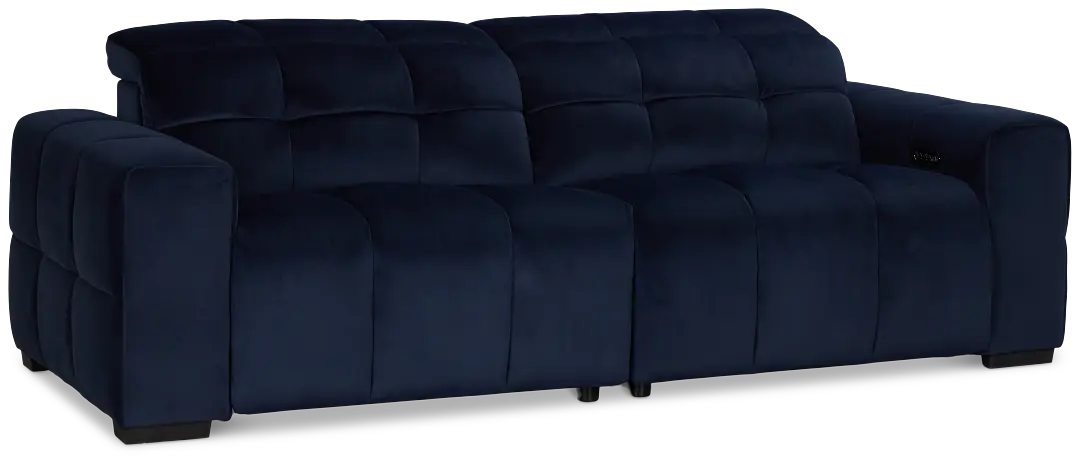 Gemma Navy Velvet Small Left Chaise Power Reclining Sectional Gemma Navy Velvet Small Left Chaise Power Reclining Sectional