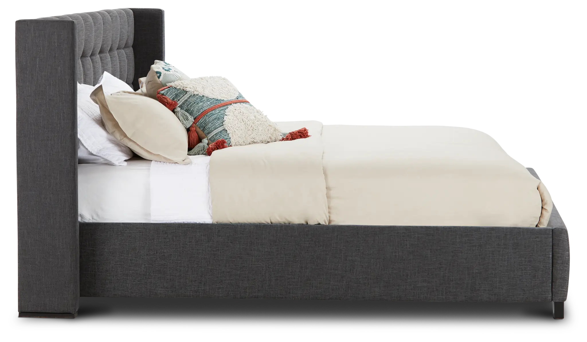 Chatham Dark Gray Low Platform Bed Chatham Dark Gray Low Platform Bed