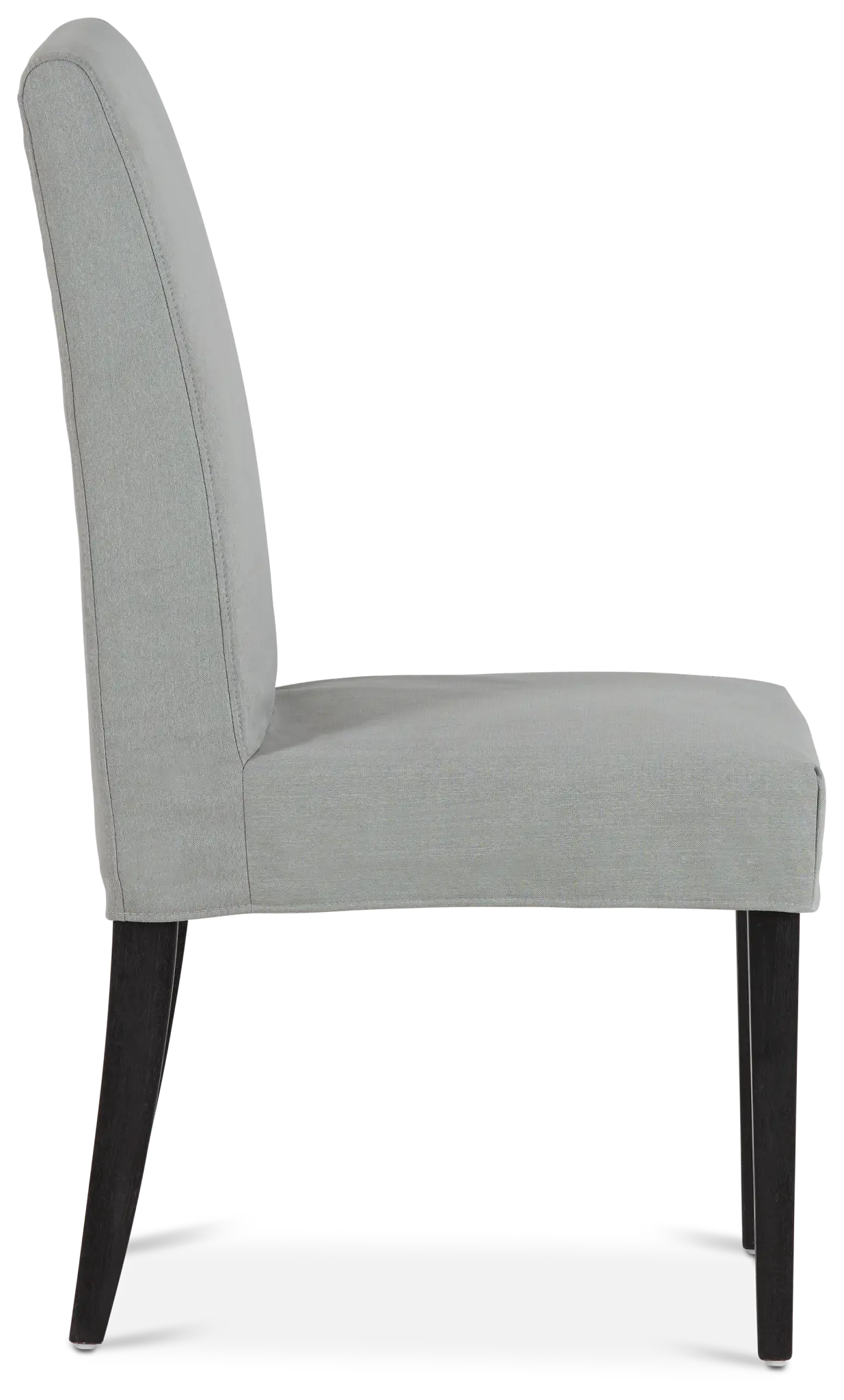 Destination Light Gray Short Slipcover Chair With Dark-tone Leg Destination Light Gray Short Slipcover Chair With Dark-tone Leg